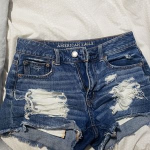 American eagle ripped high rise shorts size 2